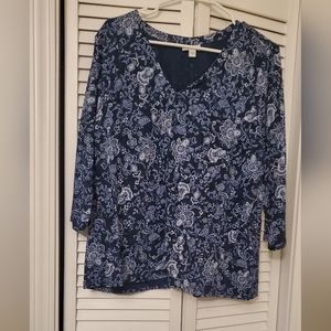 jjill 3/4 sleeve top